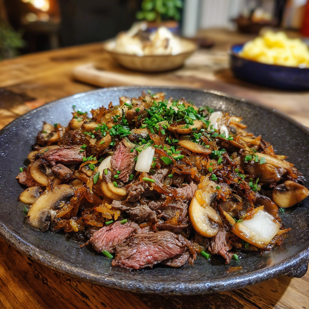 Geschnetzelte Rinderlende