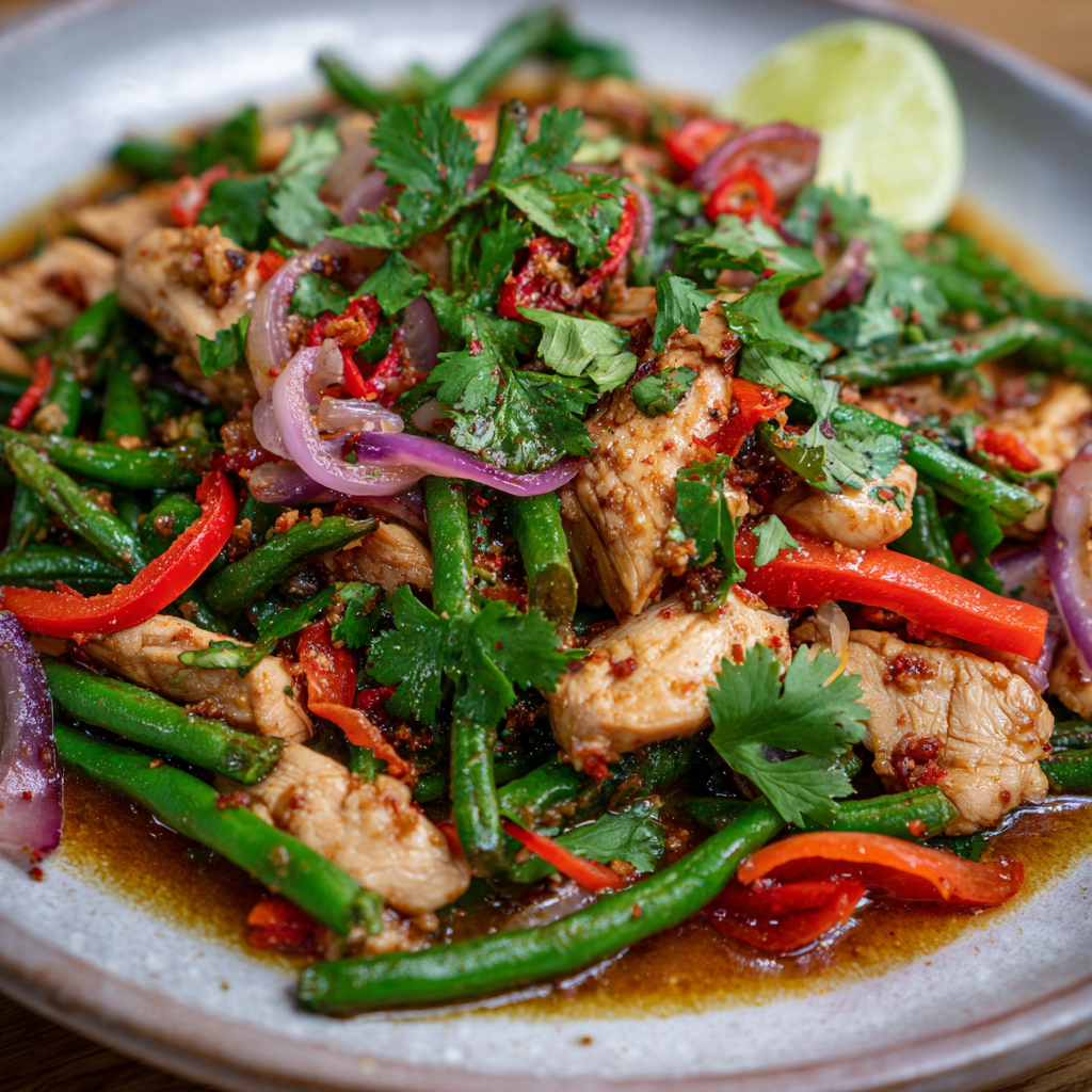 Hähnchen mit grünen Bohnen