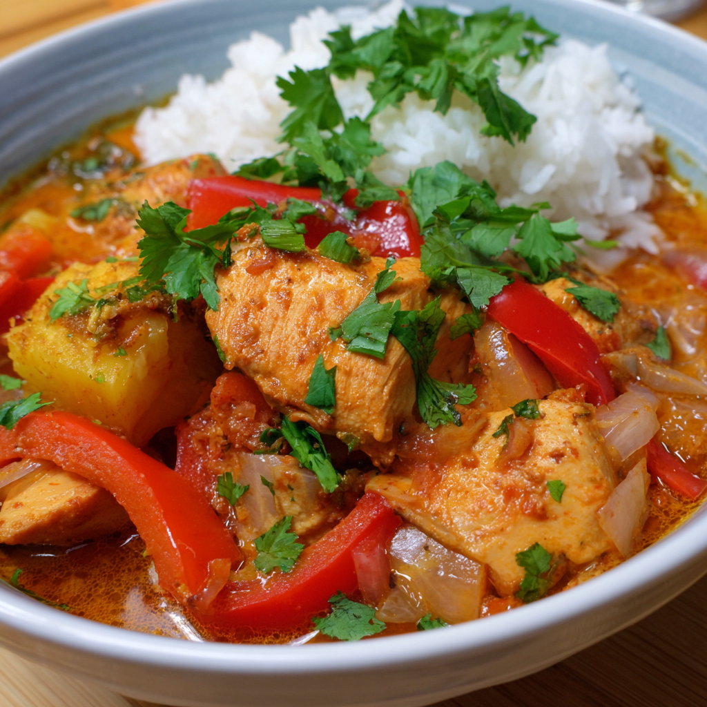 Exotischer Hähnchen topf