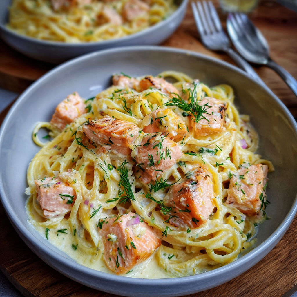 Pasta mit Lachs und Mascarpone