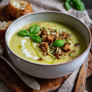 Samtige Zucchinicreme-Suppe