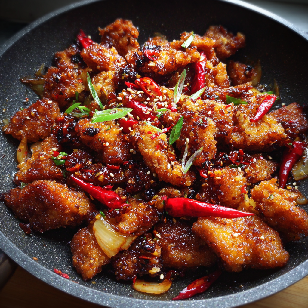 Knuspriges Hühnchen mit süß-saurer Tamarindesauce