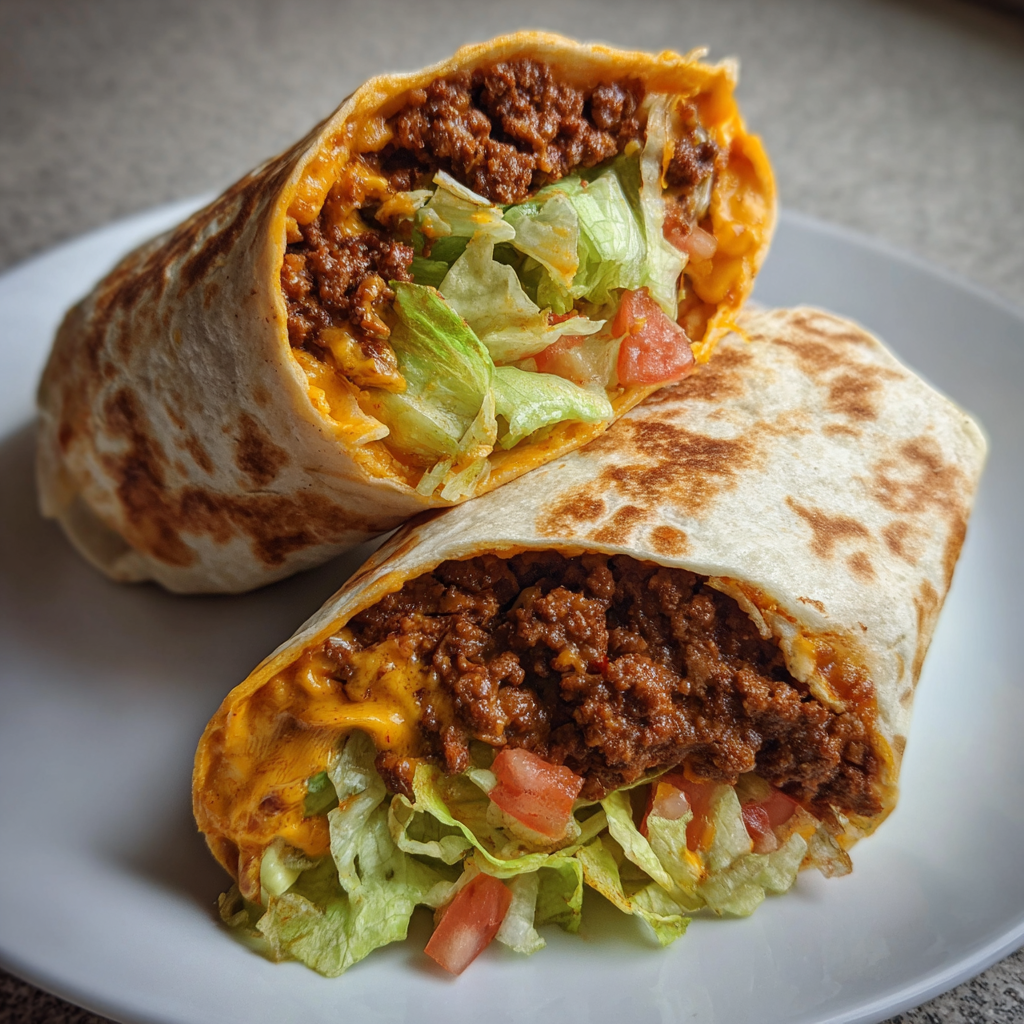 Nacho-Käse-Rindfleisch-Wrap