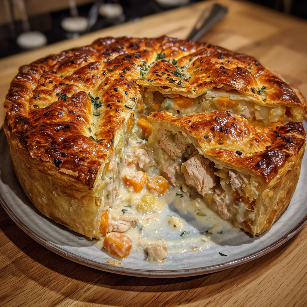 Pastete mit Süßkartoffeln und Hähnchen