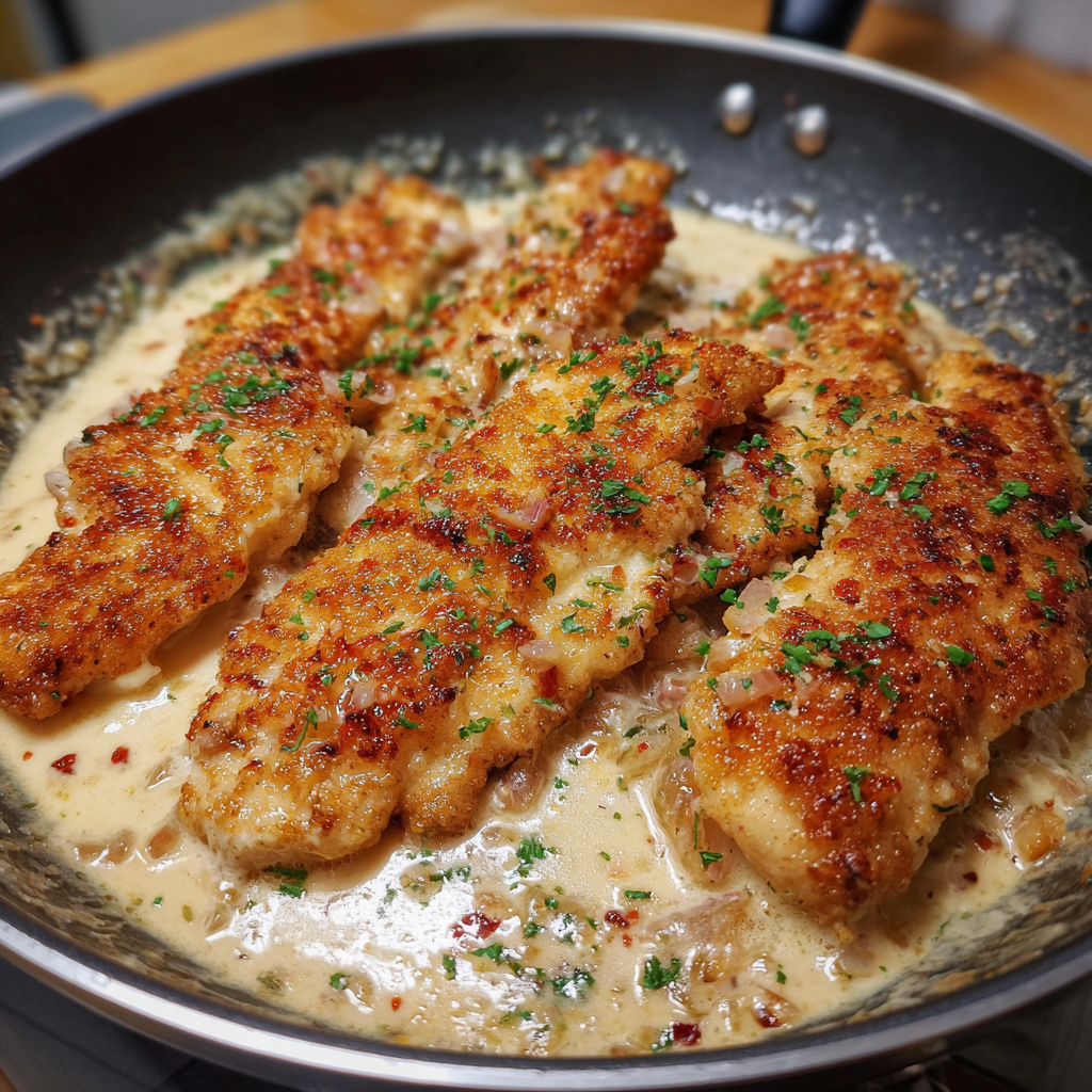 Hähnchen in Käse-Sahne-Soße