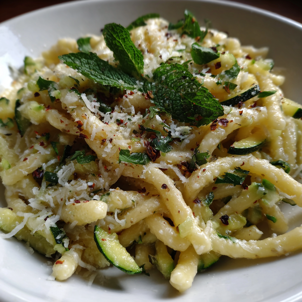 Gemelli mit Zucchini und Ricotta