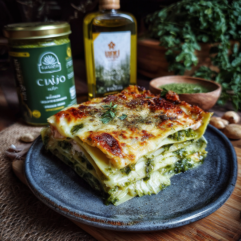 Fischlasagne mit Bärlauchpesto