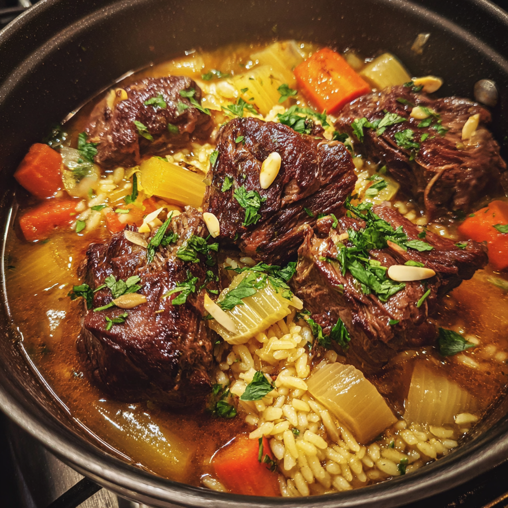 Geschmortes Rindfleisch mit Duftendem Pilaw