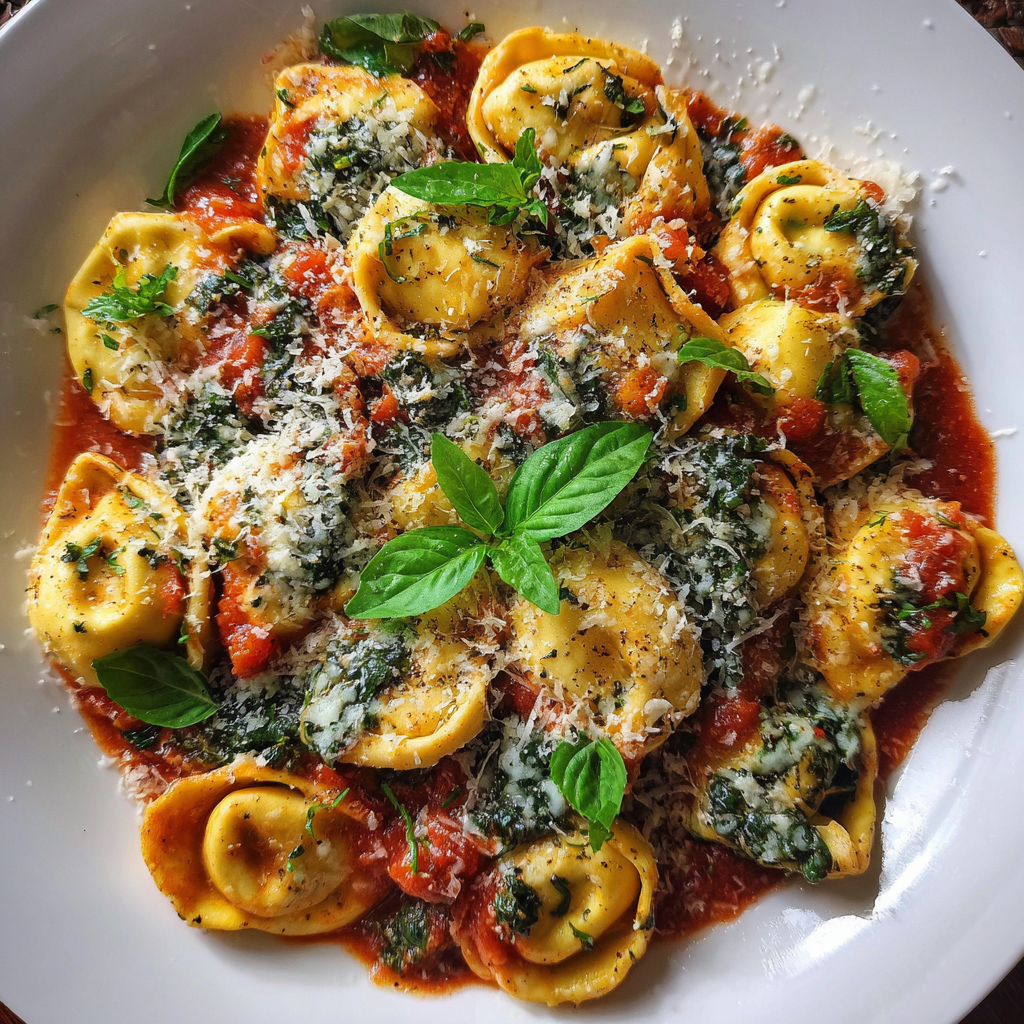 Tortellini mit Käsefüllung und zweierlei Saucen