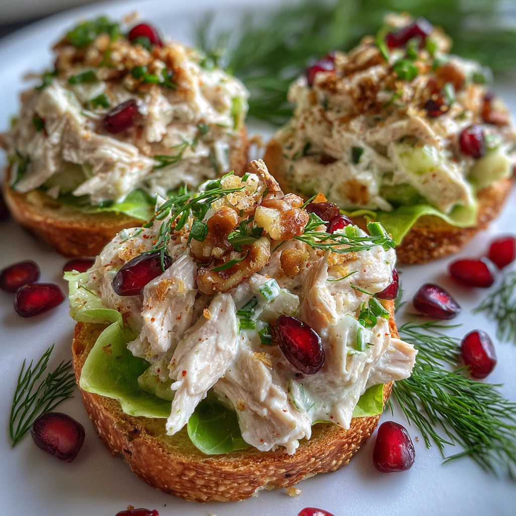 Geflügelsalat-Canapés