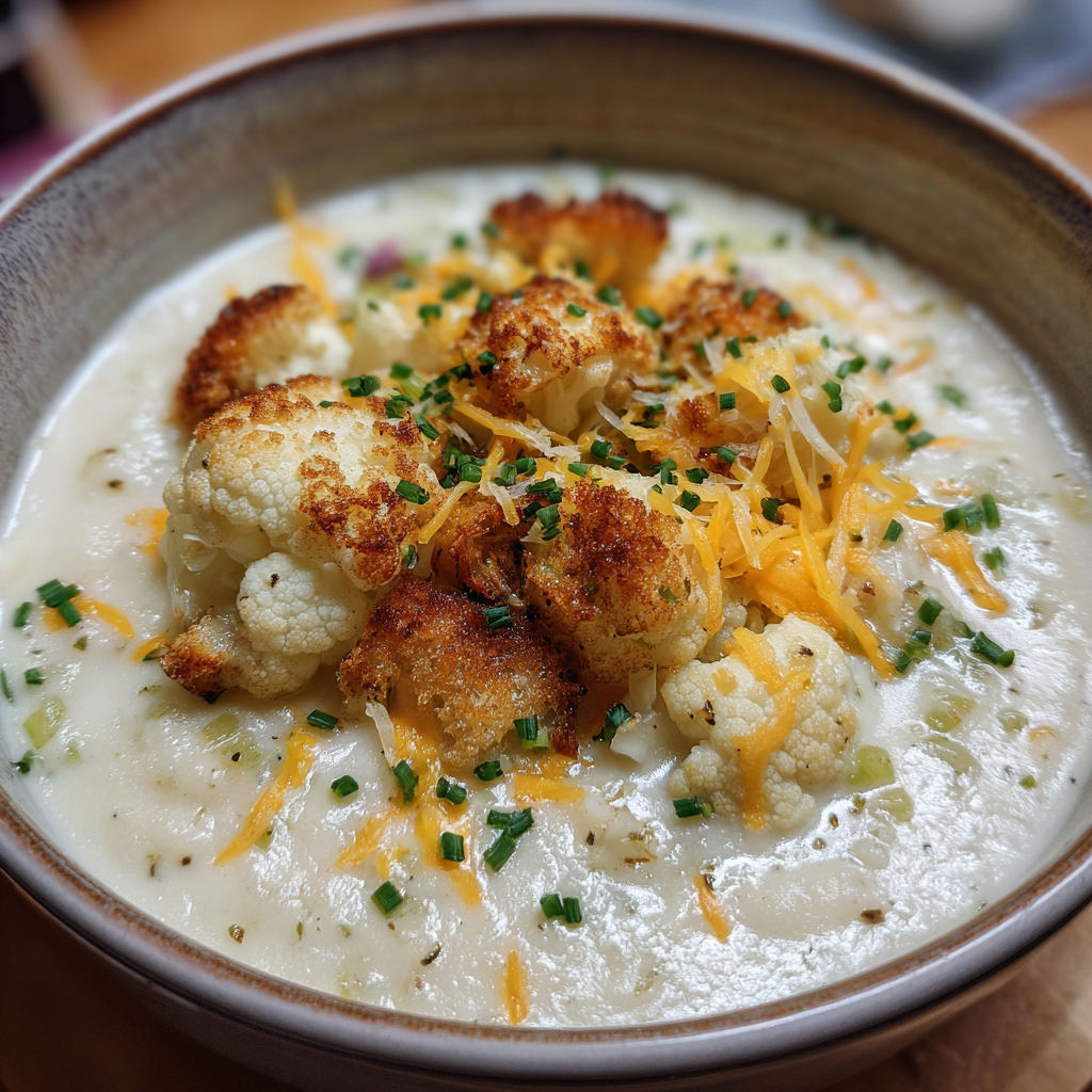 Cremige Blumenkohl-Käse-Suppe