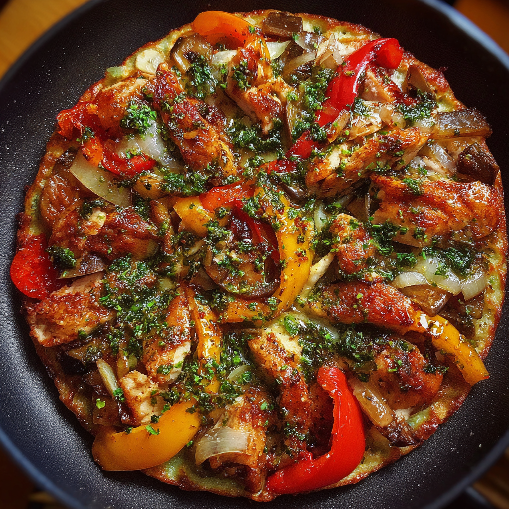 Aubergine mit Pute und Paprika 