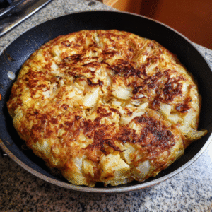 Spanische Tortilla (Kartoffel-Zwiebel-Omelett)