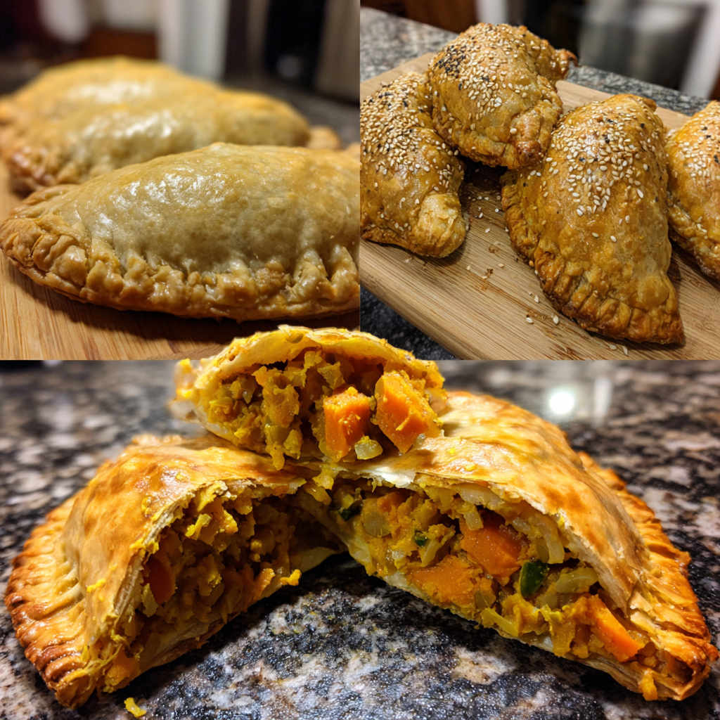 Würzige Curry-Linsen-Süßkartoffel-Handpasteten