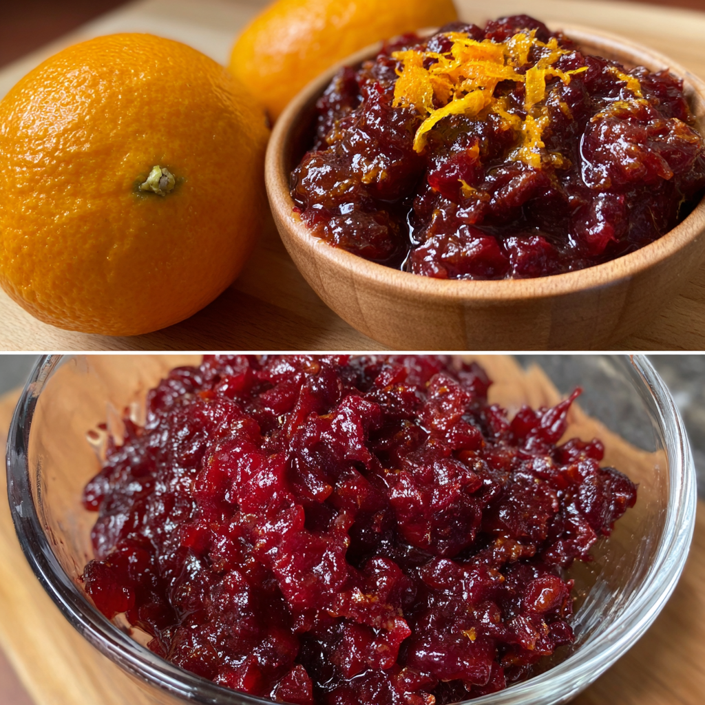 Cranberry-Orangen-Sauce mit einem Hauch Zimt