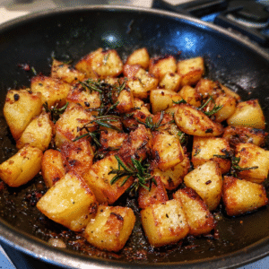 In Entenfett gebratene Kartoffeln