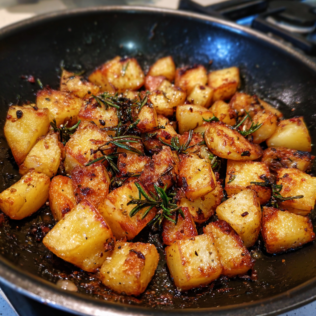 In Entenfett gebratene Kartoffeln