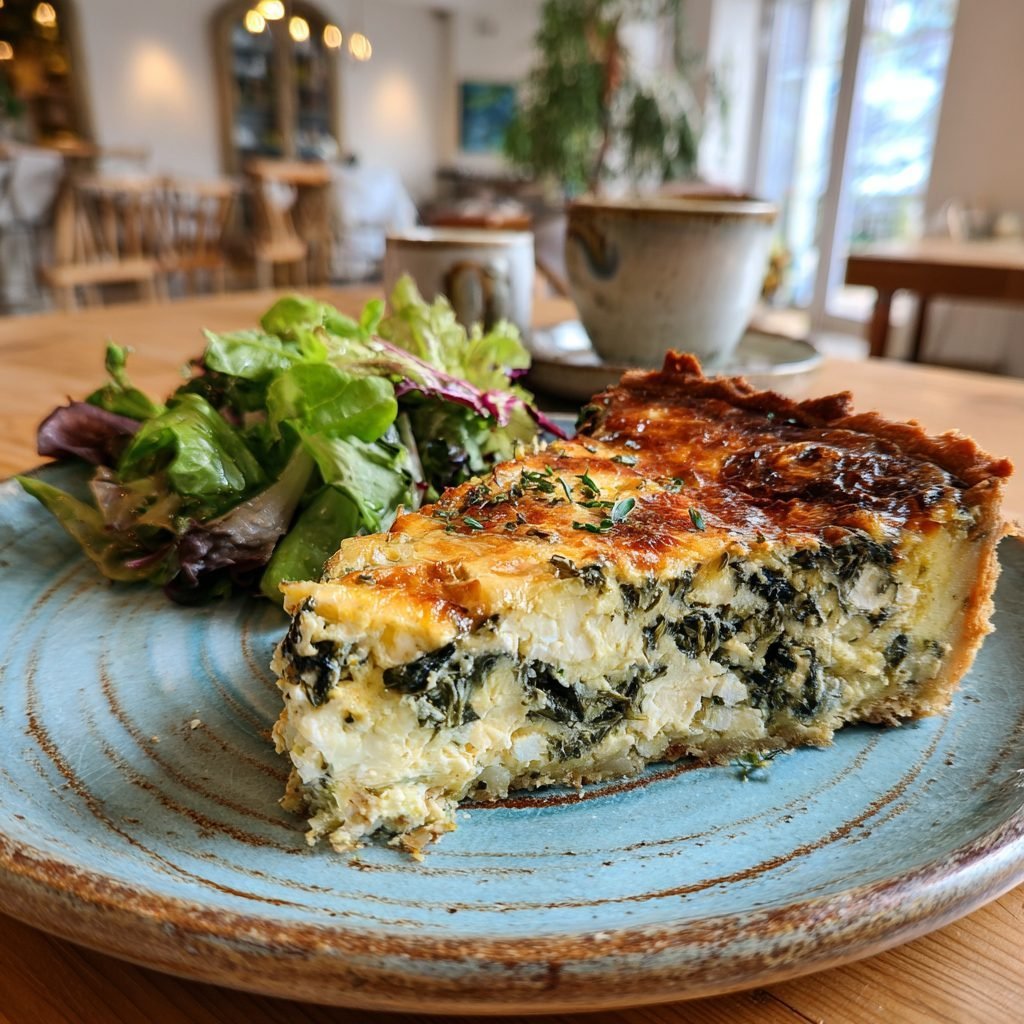 Frühlings-Kräuter-Quiche mit Ziegenkäse