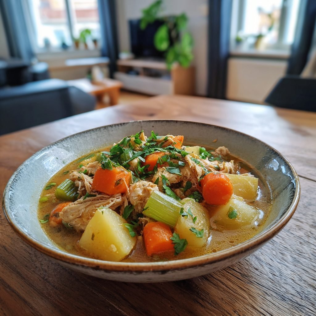 Herzhafter Hähnchen-Eintopf mit Frühlingsgemüse