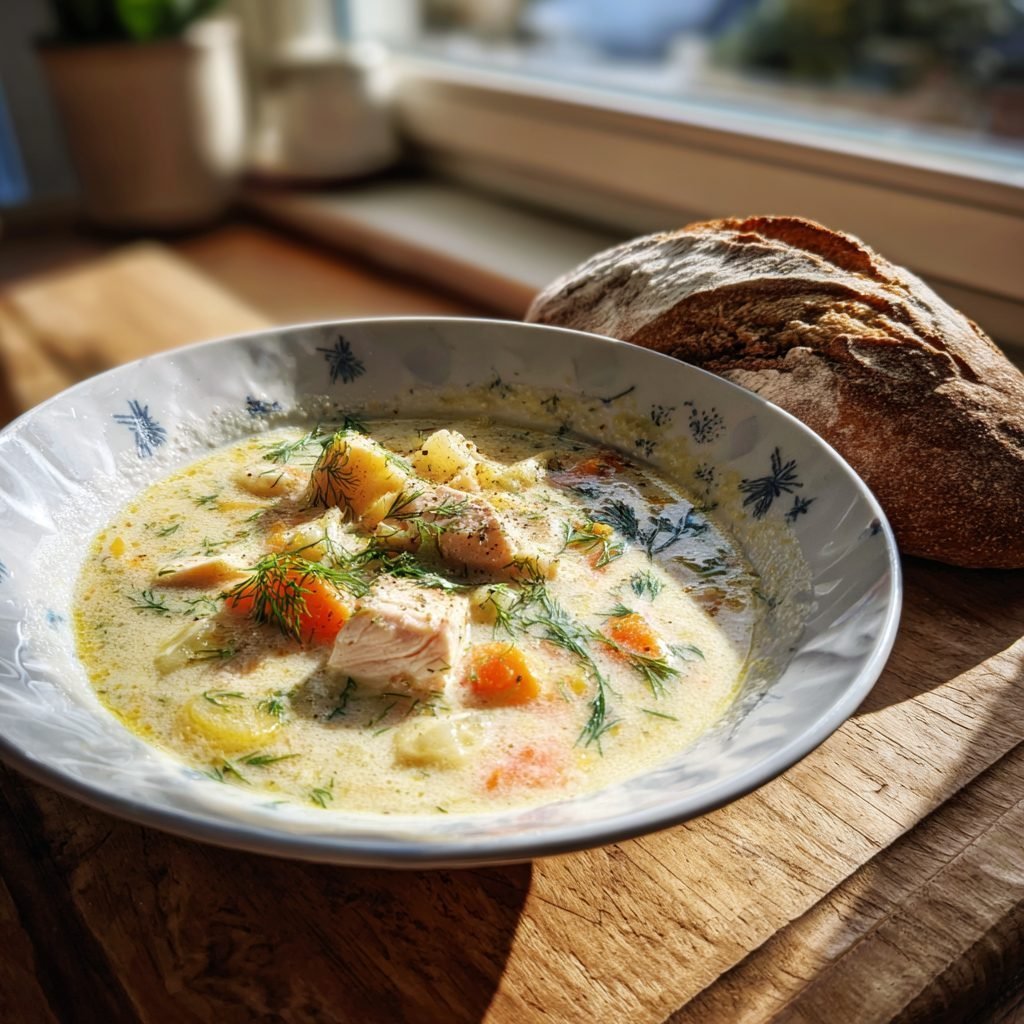 Cremige Fischsuppe nach nordischer Art