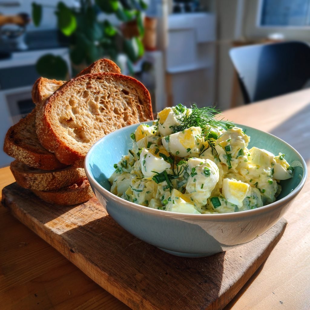 Cremiger Eiersalat mit frischen Kräutern