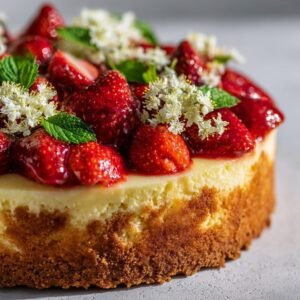 Erdbeer-Holunderblüten-Torte (ohne Backen)