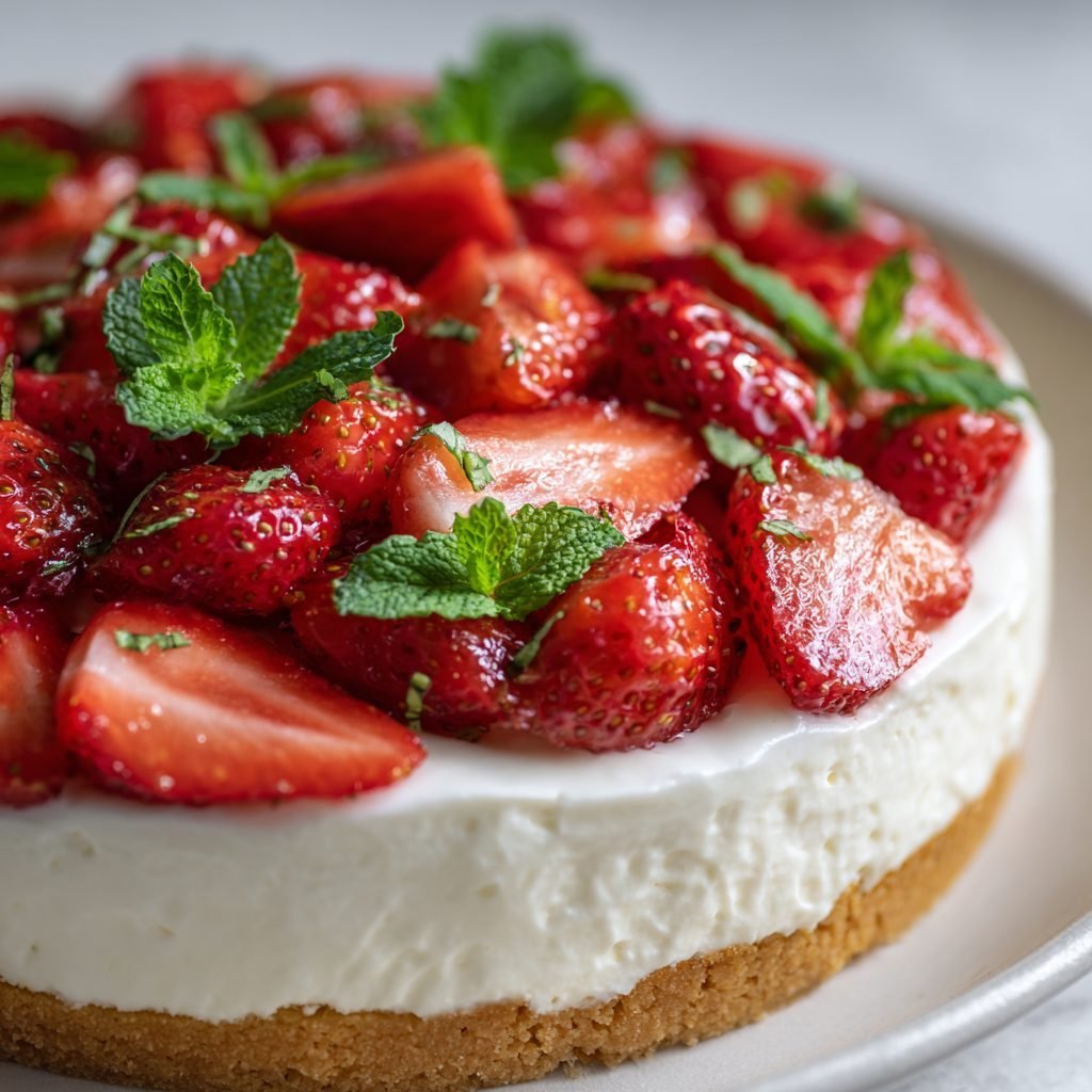 Erdbeer-Minz-Torte ohne Backen