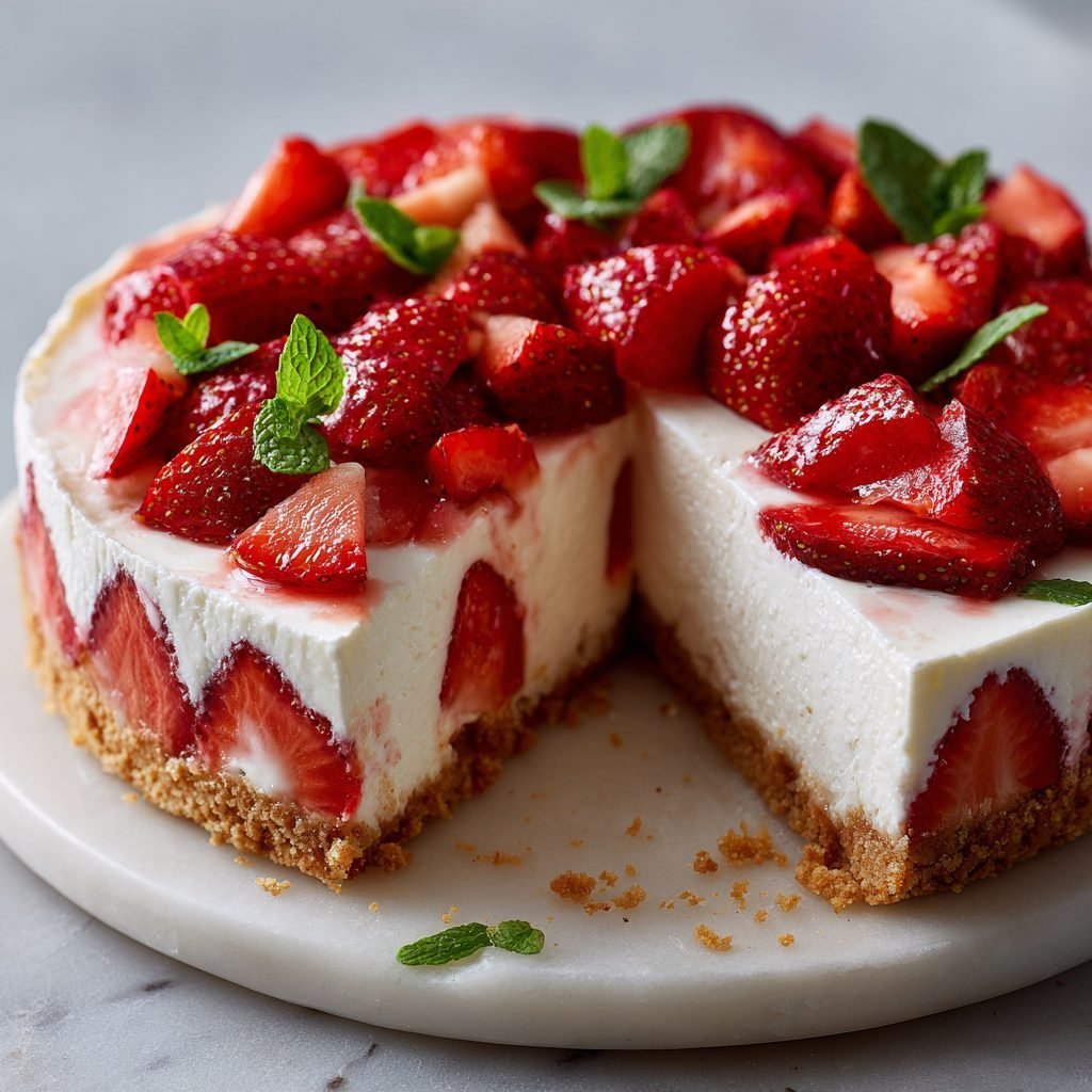 Erdbeer-Quark-Torte ohne Backen