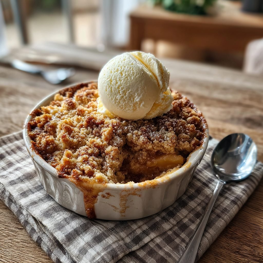 Erdbeer-Rhabarber-Crumble mit Vanillecreme