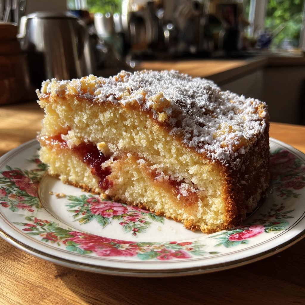 Erdbeer-Rhabarber-Streuselkuchen