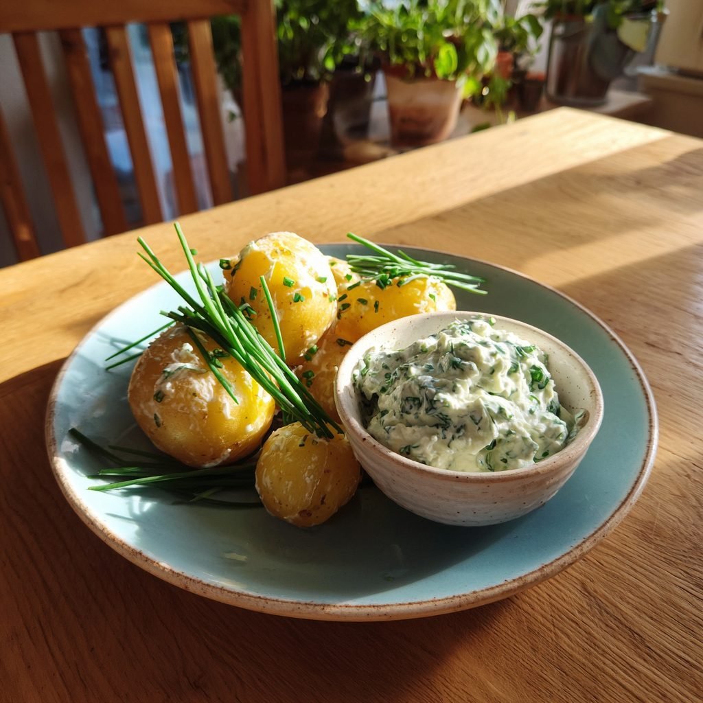 Frühlings-Kräuterquark mit Pellkartoffeln