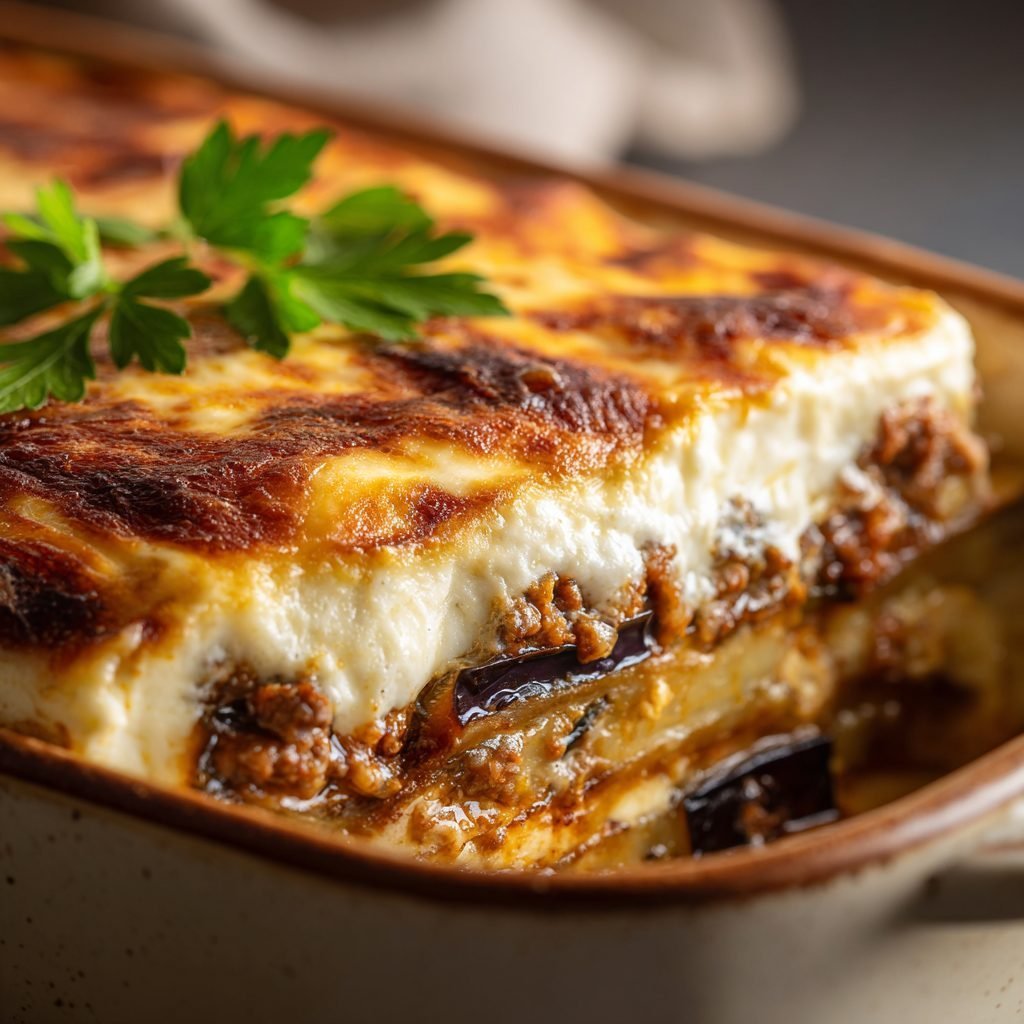 Griechischer Moussaka mit Lammhackfleisch