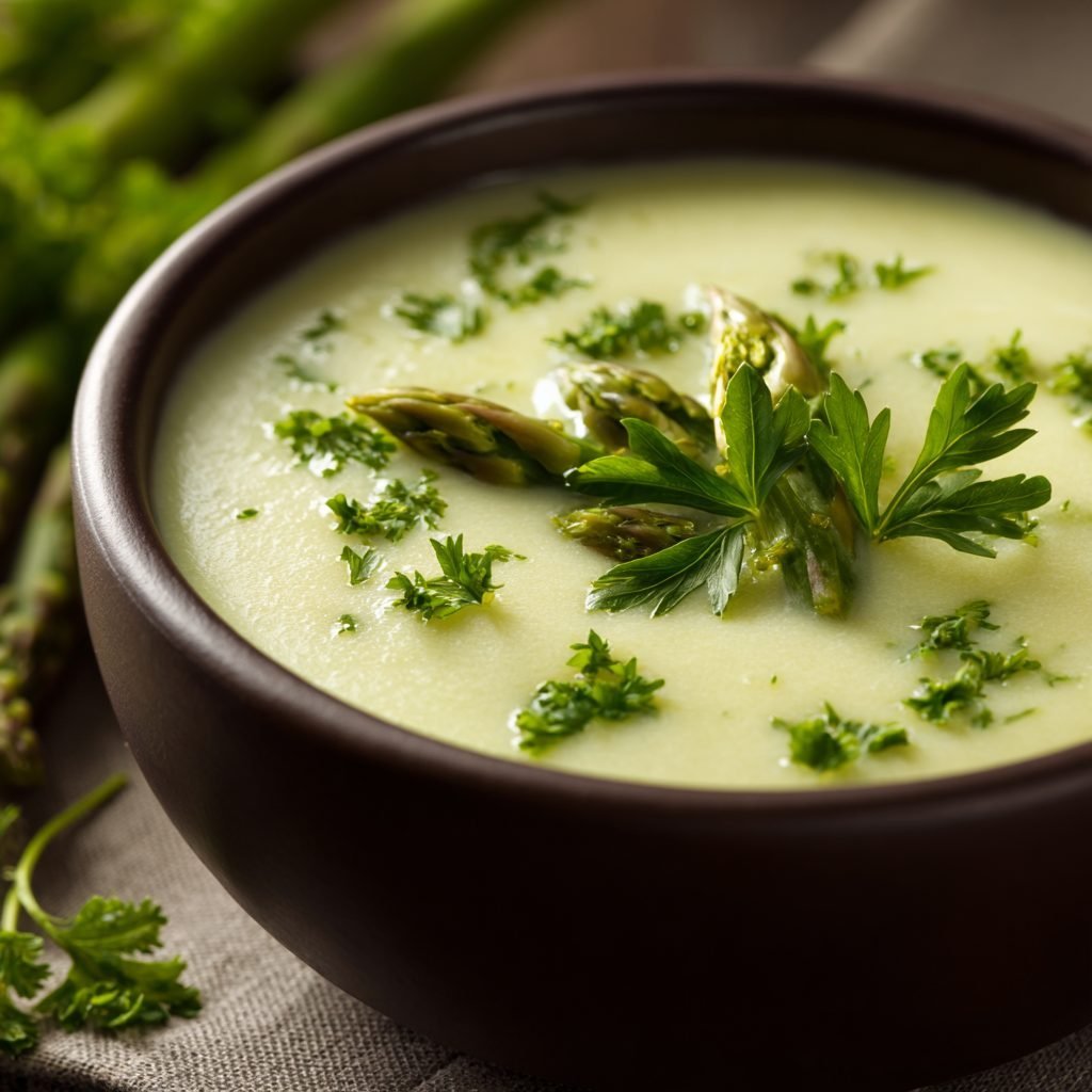 Klassische Spargelcremesuppe