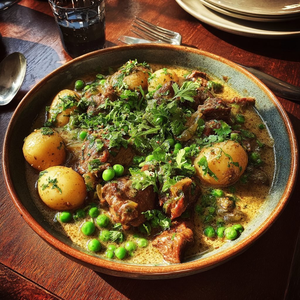 Lammragout mit Frühlingsgemüse und Kräutern