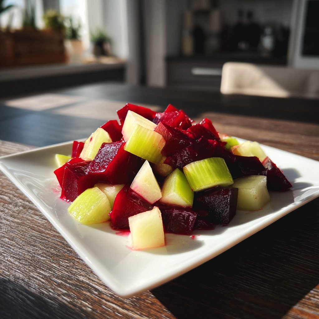 Matjestartar mit Apfel und Rote Bete
