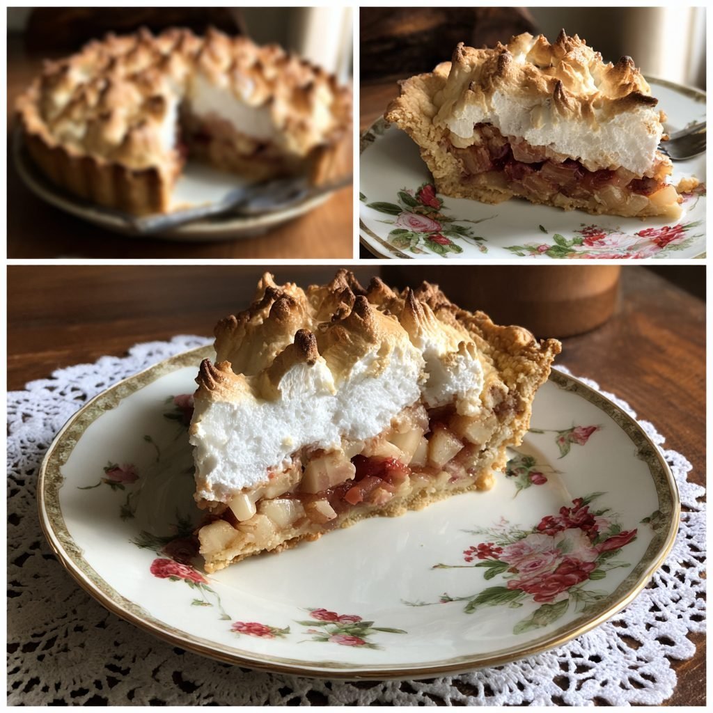 Rhabarberkuchen mit Baiserhaube