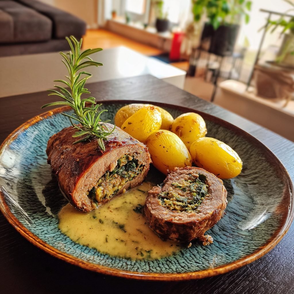 Rinderrouladen mit Frühlingskräuterfüllung