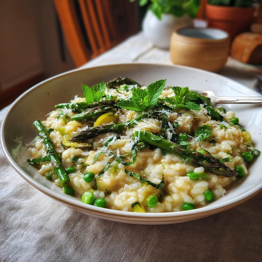 Risotto Primavera mit frischem Gemüse