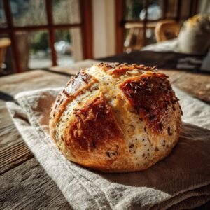 Rustikales Osterbrot mit Fenchelsamen und Honigglasur