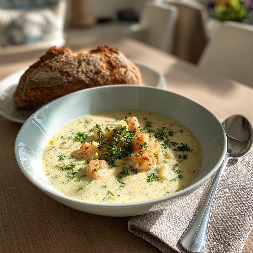 Spargelcremesuppe nach deutscher Art