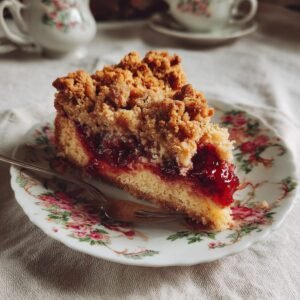 Veganer Kirsch-Streuselkuchen