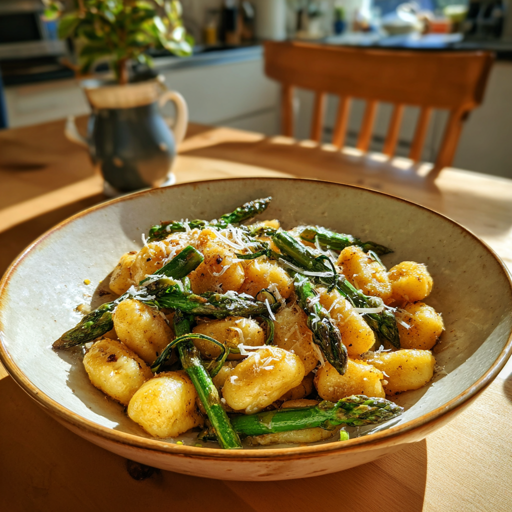 Gnocchi mit grünem Spargel und Zitronen-Salbei-Butter