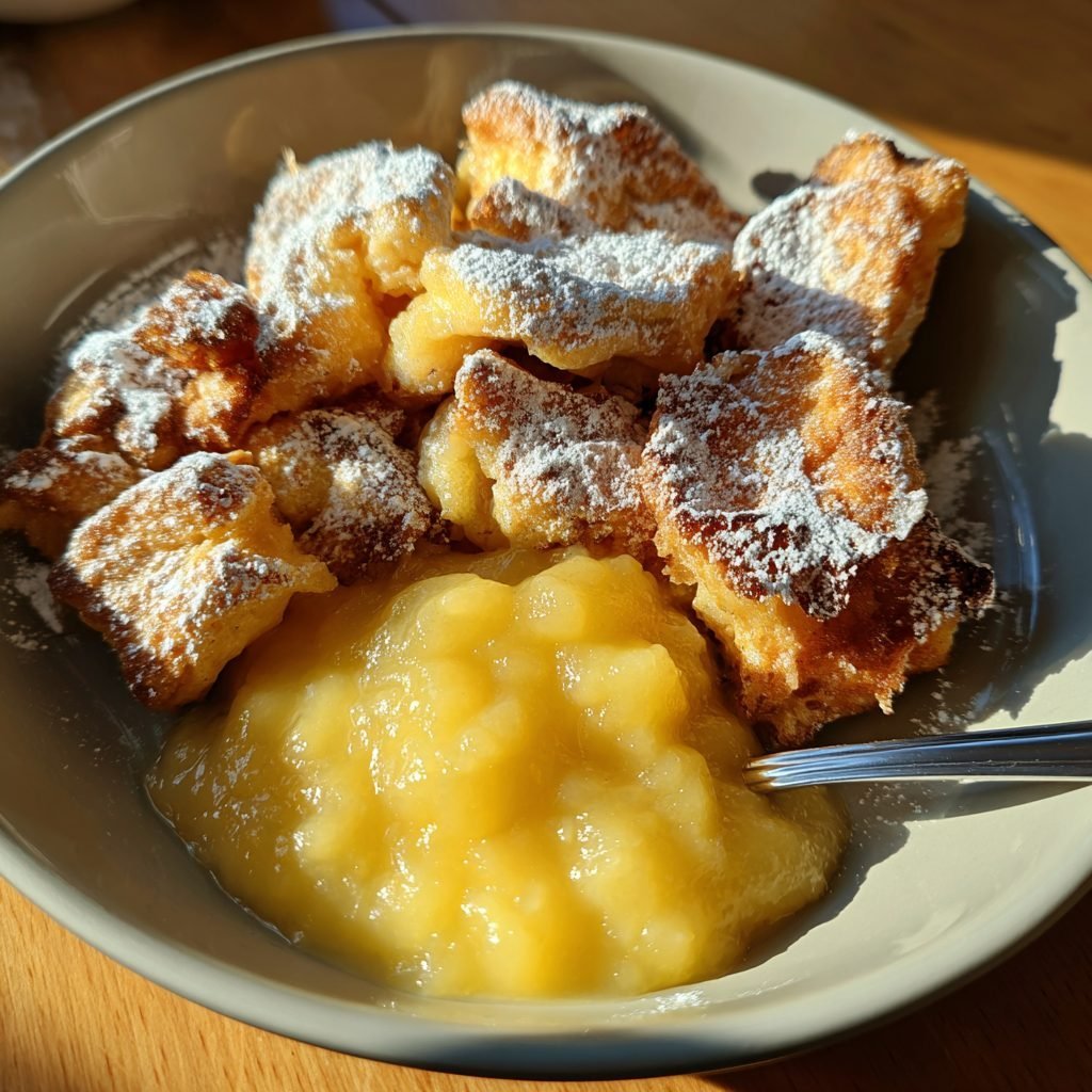 Bayerische Rahmschmarrn mit Apfelmus
