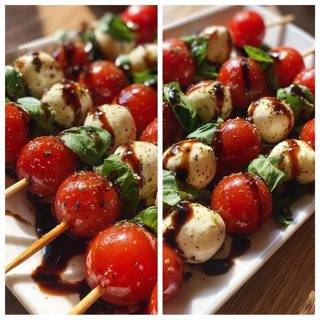 Caprese-Spieße mit Balsamico-Creme