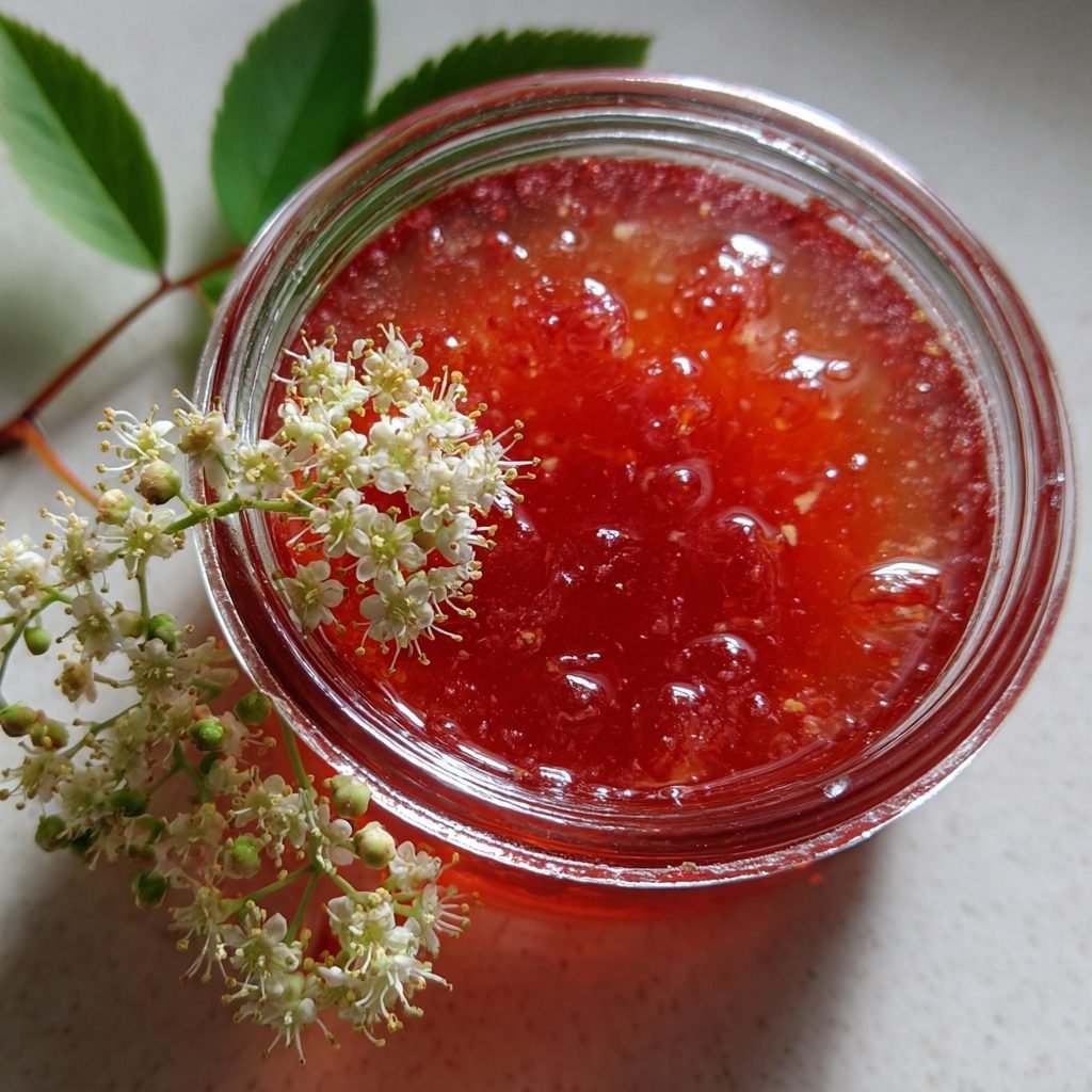 Erdbeer-Holunderblüten-Marmelade