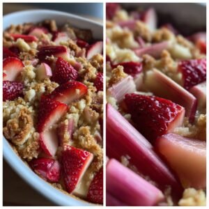 Erdbeer-Rhabarber-Streuselkuchen