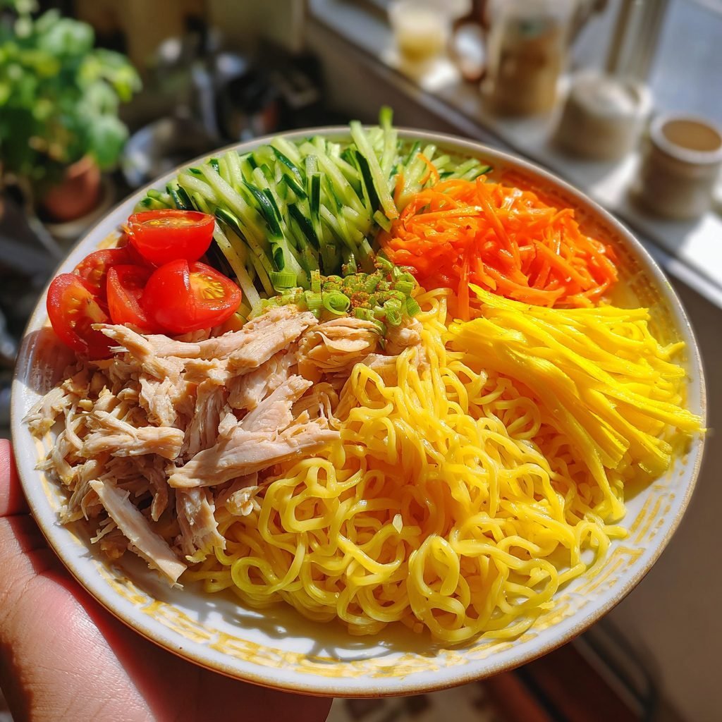 Hiyashi Chuka (Kalte Japanische Ramen-Salat-Nudeln)