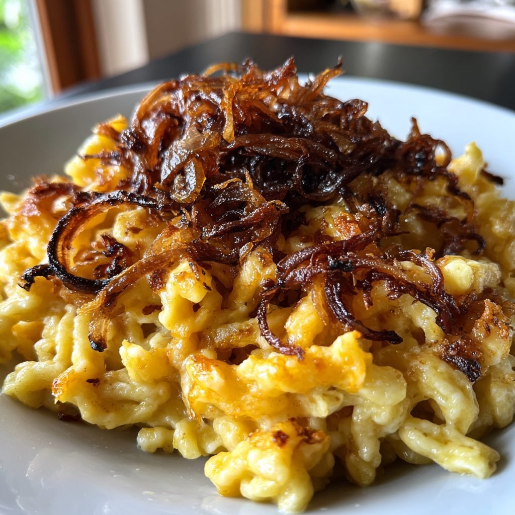 Käsespätzle mit Röstzwiebeln