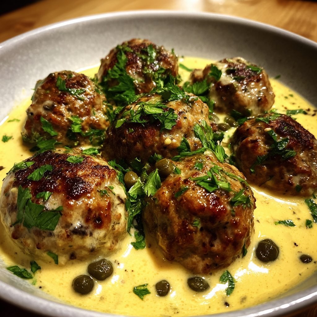 Königsberger Klopse mit Rinderhackfleisch