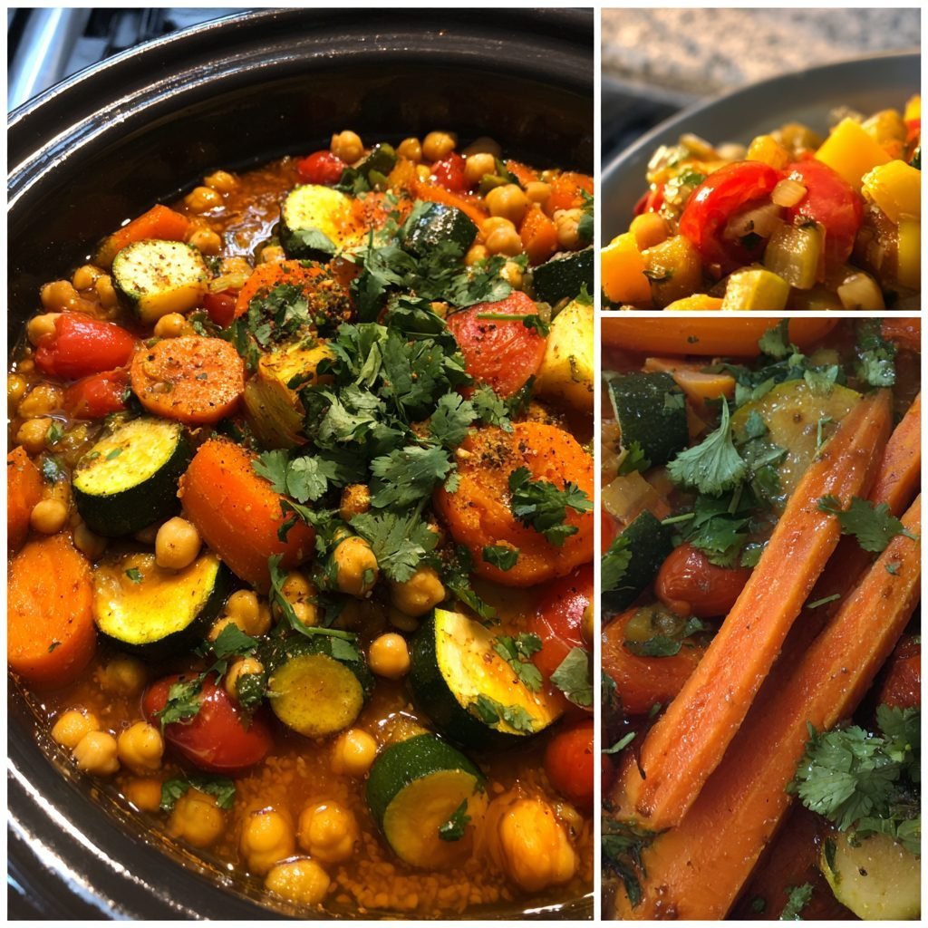 Marokkanischer Kichererbsen- und Gemüse-Tajine